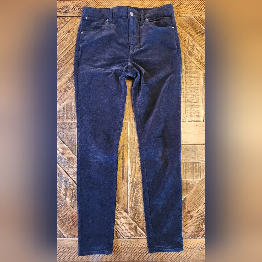 Club Monaco High Rise Skinny Cords Navy Blue Size Medium
